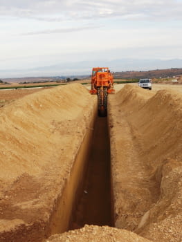 Works at section 6 of the irrigation system Segarra-Garrigues